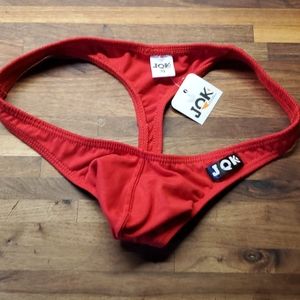 New red JOK Thong.  Med.